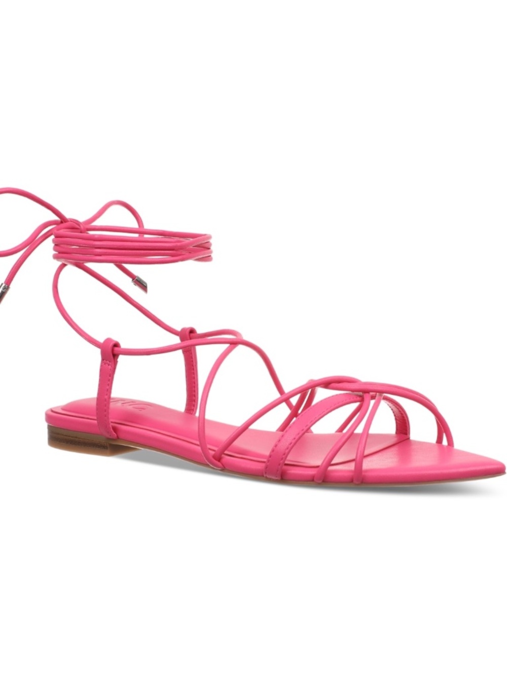 I.n.c. International Concepts Women's Kharmaa Lace-up Flat Sandals Pink Smooth